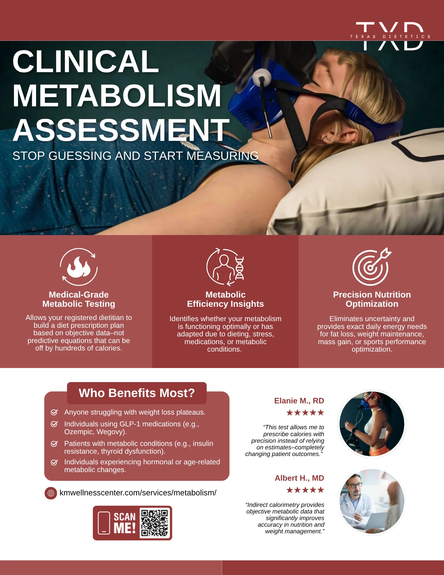 Metabolic testing service at Texas Dietetics
